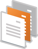 documents orange-3d
